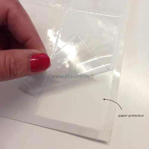 Pochettes en plastique transparentes auto-adhésives