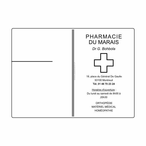 Porte ordonnance personnalisé pour pharmacie