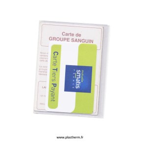 pochette carte groupe sanguin et mutuelle